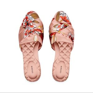 Birdies Songbird - Satin Slide in Peach Floral